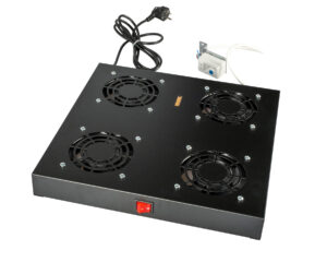 Unitate de tavan, 4 ventilatoare, analogic, negru RAL 9005