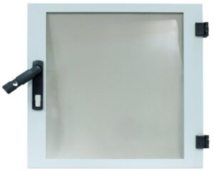 Uşă transparentă dulap DW 4U, 600mm, RAL7035, fără broască