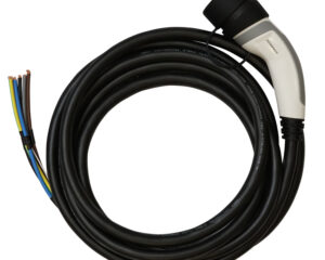 Charging cable type2, 32A, 3-phase, 7.5m long with open end