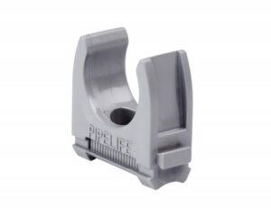 Clemă plastic pt.tub M16mm, ex. medie, gri, 100buc