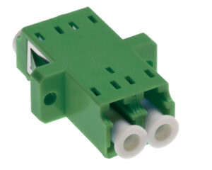 Standard LC-Duplex Coupling SM APC Polymer case green