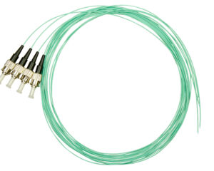 Pigtail ST, 50/125µm OM3, 2m, Easy Strip,Aqua,4buc