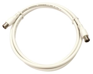 Patchcablu coaxial S4H, 2xF-Quick >90dB, alb, 1,5m