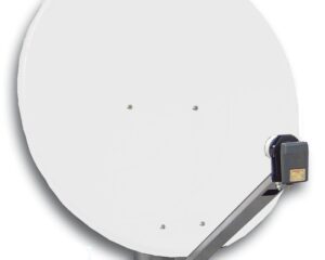 Antenă satelit 80cm/75,Alu.,39dB,sup.plia.LNB incl.,alb