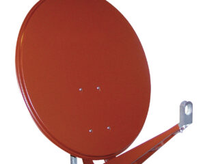 Antenă satelit 85cm/80cm,Al,40dB,sup.dubl.LNB incl.,roşu