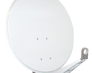 Antenă satelit 100cm/95cm,Al,>40dB,sup.dubl.LNB incl.,alb