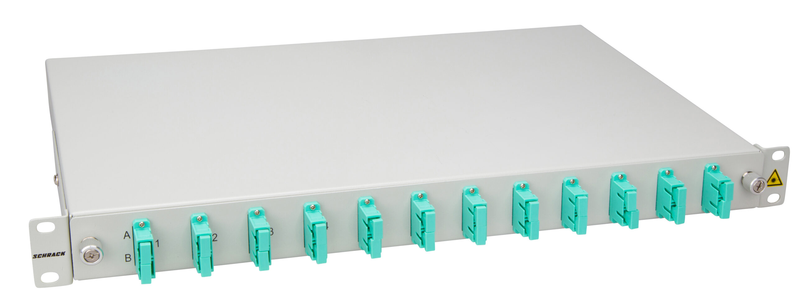 Splicebox, 4 fibre,SC,50/125µm OM3, culisant,19",1UV , ECO