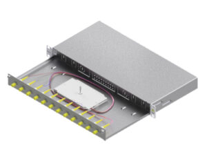 Splicebox, 12 fibre,FC, 9/125µm OS2, culisant,19",1UV