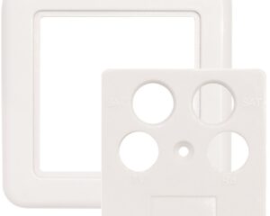 Ramă albă 4port.75x75mm pt.HSATD4A,SZU 2-14