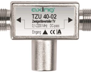 Splitter SAT 2 dispoz.,1xF-Quick-Tată-2xF-Mamă,TZU 40-02