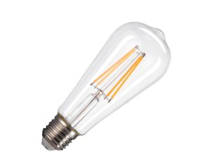 ST58 E27, LED lamp transparent 7,5W 2700K CRI90 320°