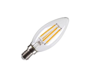 C35 E14, LED lamp transparent 4,2W 2700K CRI90 320°