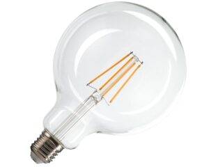 G125 E27, LED lamp transparent 7,5W 2700K CRI90 320°