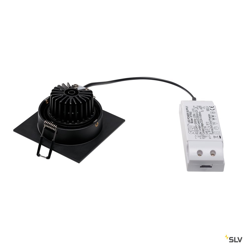 NEW TRIA DL SQ. Set 6W UWW,negru2700K, 38° - imagine 2
