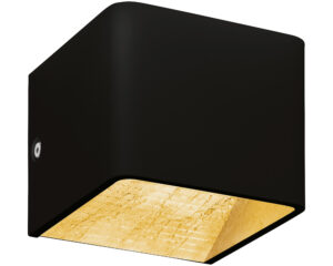 Wall luminaire "Sania 3" 5W 3000K black /gold leaf plated