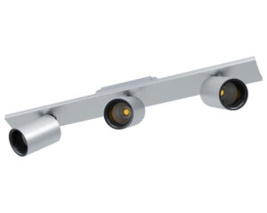 Module 3flg. Spotlight 26W 3000K aluminium anodised L-570mm