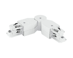 Track On 3-phase corner connector flexible 240° alb
