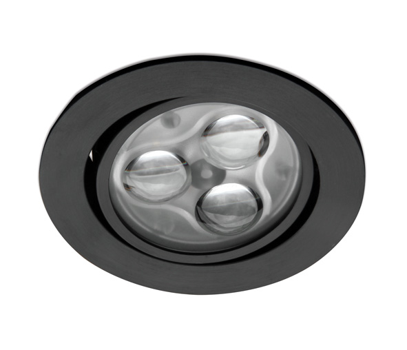 Tris-II-R/A1 LED 3x1W 3000K 135lm,dimabil,350mA,IP20,negru