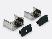 aluminiu Profil 7902/B + PC opal Difuzor, 2m negru - imagine 2