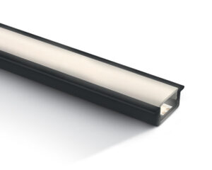 aluminiu Profil incastrat 7902R/B+PC opal Difuzor, 2m negru