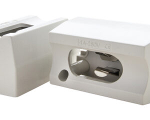 RAL1 Holder for socket S14s, for lamps with 1 socket, white