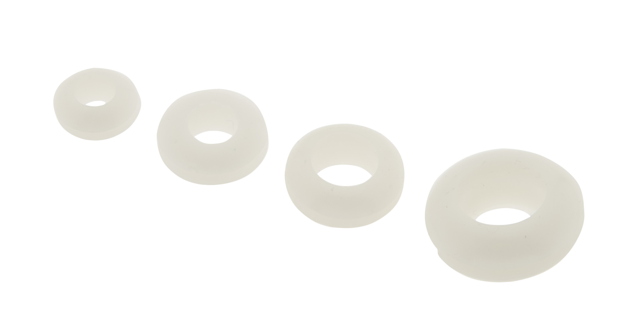Gummi cable gland white mounting hole 8mm inside 6mm