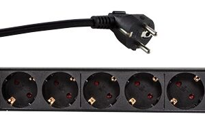 PDU 8x Schuko, 19", Comutator, 1U, cablu 2m, negru, ALU