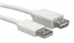 USB 2.0 A-A Extensioncable, A male - A female, Grey, 1.8m