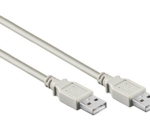 USB 2.0 A-A Cable, A male - A male, Grey, 1.8m