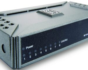 Switch 8xRJ45 10/100 silențios,f. vent.,alim. extern,Desktop