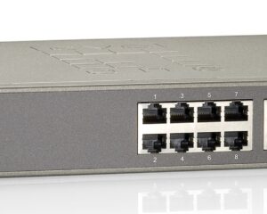 Switch 24xRJ45 10/100,silențios,f.vent,alim.int.,metal,19"