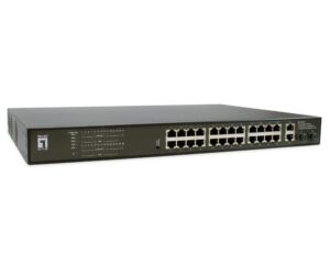 Switch 24xRJ45 1000 (PoE+) + 2xSFP/RJ45 1000, 19" 390W