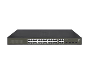 Switch 24xRJ45 1000 (PoE+) + 4xSFP/RJ45 Combo, 19" 380W