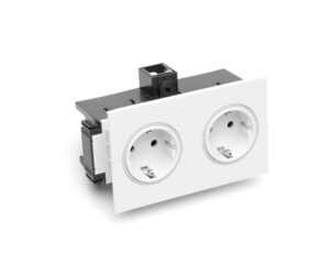 Priza 230V/16A dubla pt.canal parapet SIGNA, RAL9010 alb