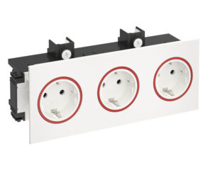 Priza pt. IT tripla pt.canal parapet SIGNA,RAL9010 alb