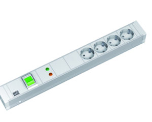 PDU19'' 5xSchuko Alb, intr.,2m fisa Schuko, AL,prot.,filtru