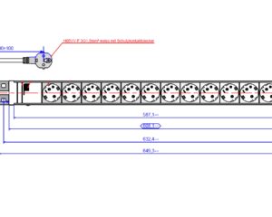PDU vert. 12xSchuko Alb, 2 m fisa Schuko, AL