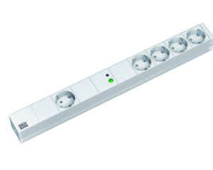 PDU19'' 1+4xSchuko, 2 m fisa Schuko, AL,prot., Master/slave