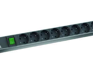 PDU19'' 8xSchuko,2m fisa Schuko si AL Negru, intr., 438,5 mm
