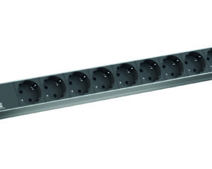 PDU19'' 9xSchuko, 2 m fisa Schuko si AL Negru
