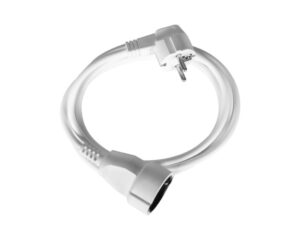 Cordon Fisa+Priza H05VV-F 3G1, 10m alb