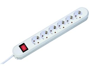 SMART 6xSchuko PC I 3m, H05VV-F 3G1.5, alb, demont