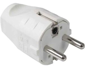 Ștecher demontabil drept, pentru cablu până la 3x1.5 mm, alb