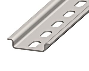 Şină omega din oţel zincat, 2000x35x15mm, perforată