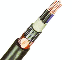 Cablu de energie, PVC, 0,6/1kV  NYCY* 2 x 6 RE/6 negru
