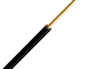 Conductor rigid cu izolaţie din PVC H05V-U 1mm² negru