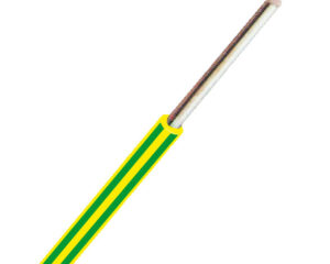 Conductor rigid cu izolaţie din PVC H05V-U 1mm² galben/verde