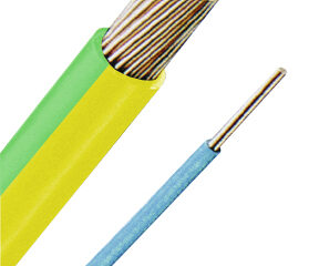 Conductor rigid cu izol. fără halogen, H07Z-U 2,5 verde-gal