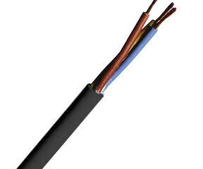 Cablu cu iz. şi manta din PVC, H05VV-F 5 G 1mm² negru, 50m