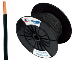 Tambur cu 300m conductor H07V-U 1,5 negru